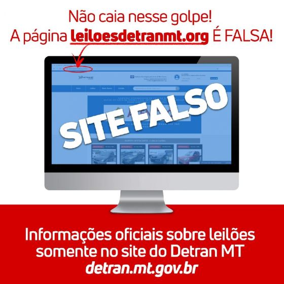 Site Falso Detran