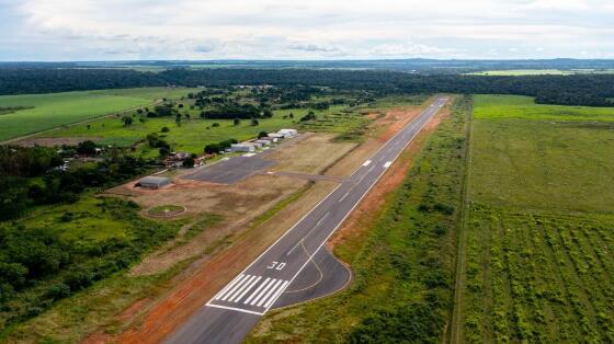 Uma das obras foi a do Aeroporto Municipal de Juara, que era aguardada há muitos anos pela população da região