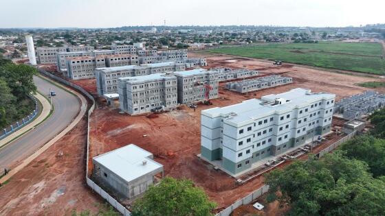 Residencial do Programa SER Família Habitação que está em construção na cidade de Lucas do Rio Verde