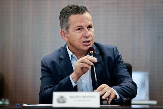 O governador Mauro Mendes