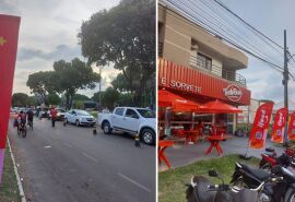 Tudo Bom Açaí e Sorvetes e iFood distribuem mais de 3 mil picolés em ação publicitária em Nova Mutum/MT