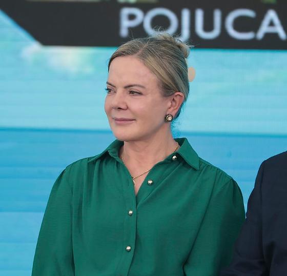 A ministra-chefe da Secretaria de Relações Institucionais da Presidência da República, Gleisi Hoffmann.